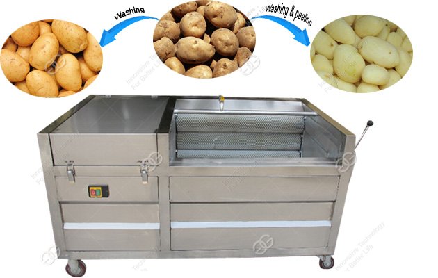 Low Price Brush Type Potatoes Washing Peeling Machine Manufacturers