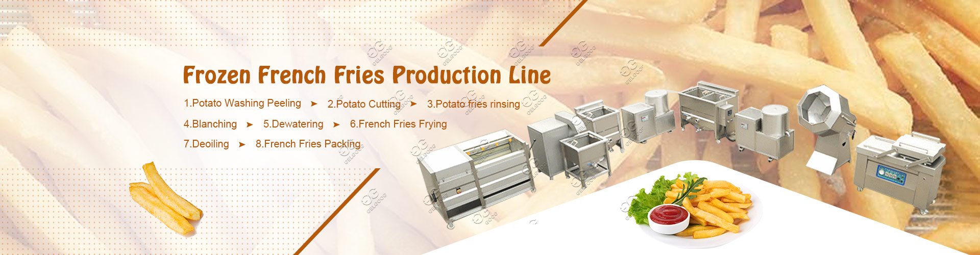 Small Scale Frozen French Fries Production Line 70 kg/h