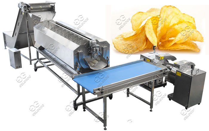 150 kg/h Small Scale Potato Chips Making Machine Manufacturing Equipment