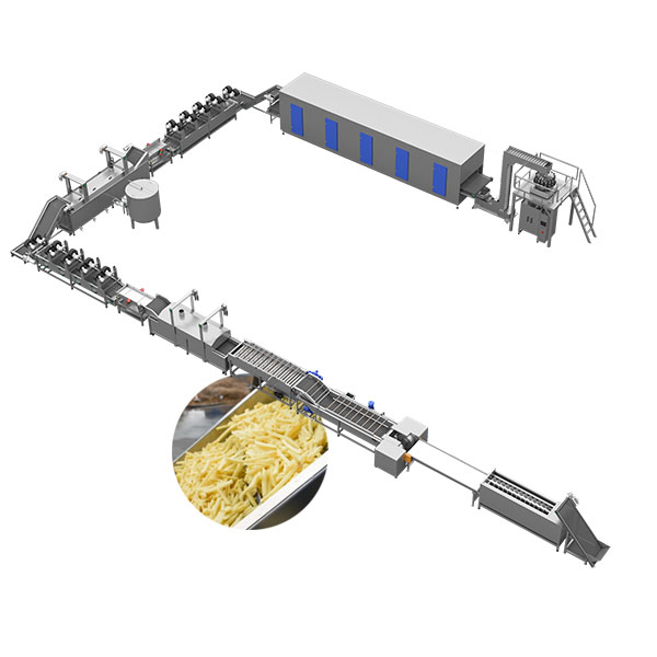 Complete Quick-frozen French Fries Production Machine Line 500 kg/h for Sale