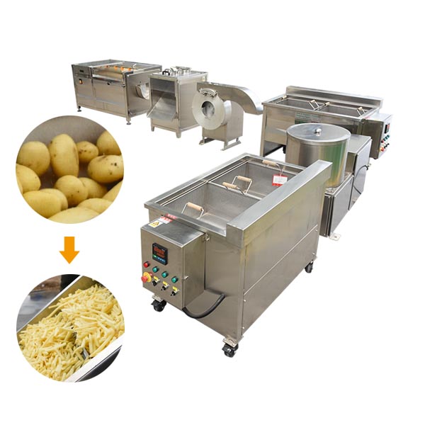 Small Scale Frozen Potato Chips Processing Line French Fries