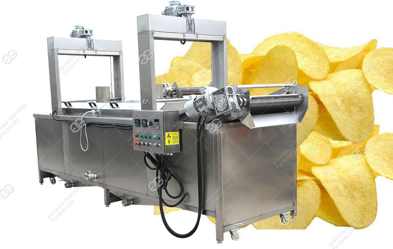 Continuous Potato Chips Frying Machine Banana Chip Fryer Price