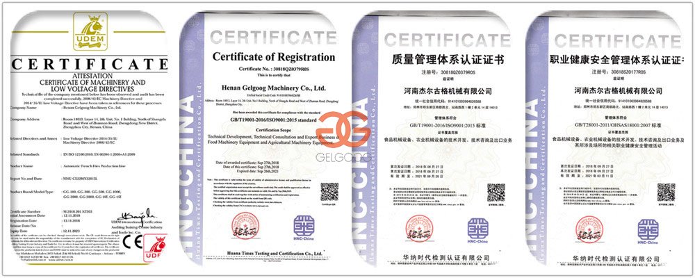 CE of Henan GELGOOG Machinery Co., Ltd.