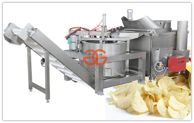 150 kg/h Small Scale Potato Chips Making Machine Manufacturing