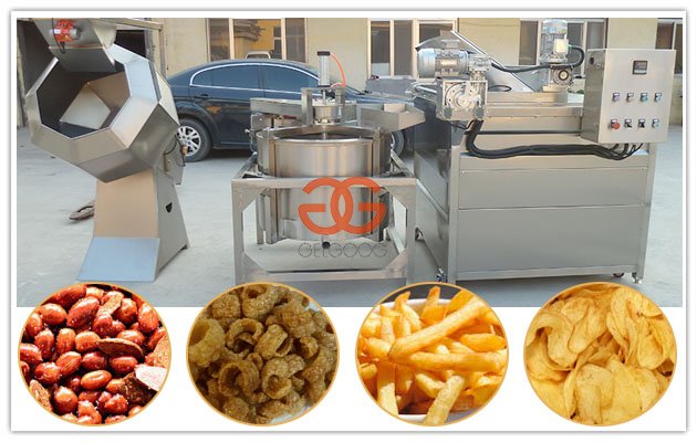 Stainless Steel Automatic Fryer With Deoiling Machine