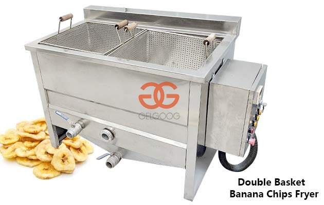 Double Basket Banana Chips Frying Machine