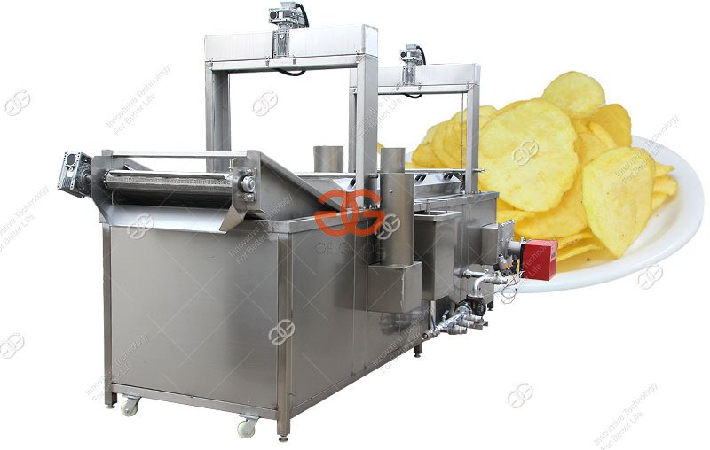 Full-Automatic Electric Potatoes Tower Chips Frying Machine Deep