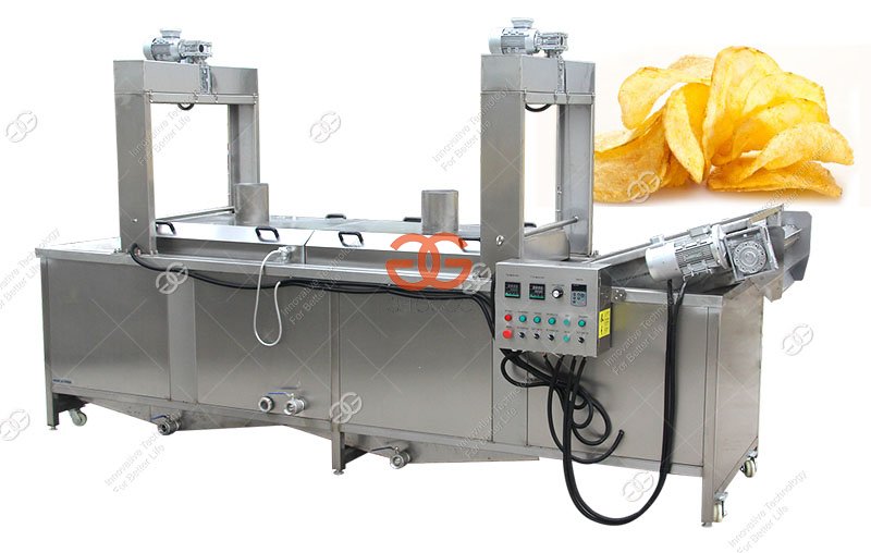 Gas Heating Continuous Chips Frying Machine