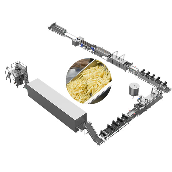 Automatic Frozen Potato French Fries Machine 500 kg/h For Business