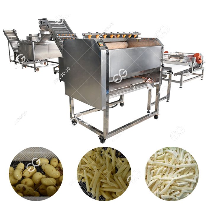 Small Scale Frozen Potato Chips Processing Line French Fries